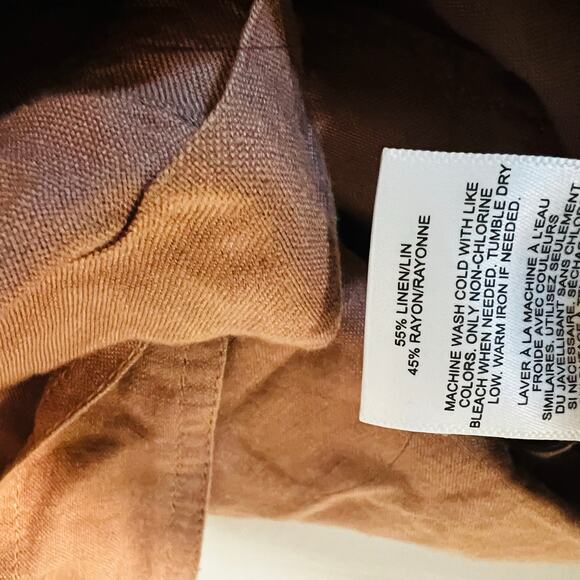 Express Dusty Pink Linen Blend Half Button Jumpsuit Size XS NWT - Picture 6 of 9